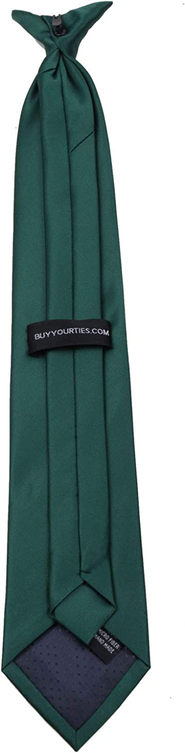 Mens Solid Color Clip On Easy to Remove Clip Necktie Ties - Image 3